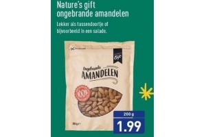 nature s gift ongebrande amandelen