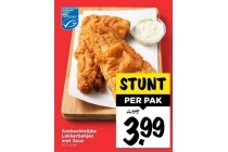 ambachtelijke lekkerbekjes met saus