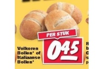 volkoren bollen of italiaanse bollen