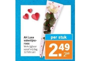 ah luxe valentijnsroos