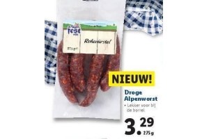 droge alpenworst