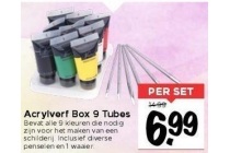 acrylverf box 9 tubes