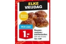 reuzen rozijnenkrentenbollen