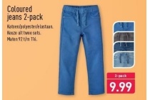 coloured jeans 2 pack