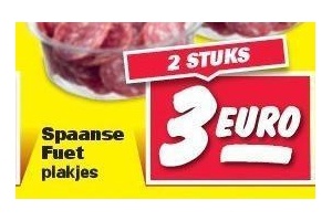 spaanse fuet plakjes