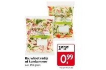 rauwkost radijs of komkommer