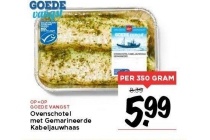 ovenschotel met gemarineerde kabeljauwhaas