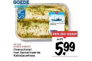 ovenschotel met gemarineerde kabeljauwhaas