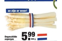 ongeschilde asperges