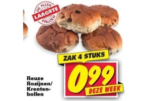 reuze rozijnen krenten bollen