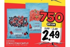 g woon diepvriesfruit