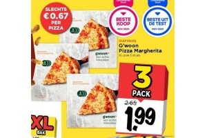 G Woon Pizza Margherita 3 Pack Nu Voor 1 99 Beste Nl