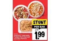 biefstuktapenade pulled pork spread