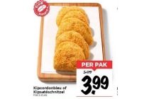 kipcordonbleu of kipsateschnitzel