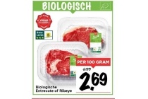 biologische entrecote of ribeye