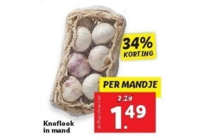 knoflook in mand