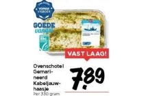 ovenschotel gemarineerd kabeljauwhaasje