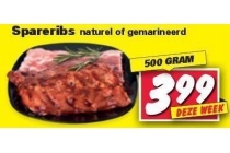 spareribs naturel of gemarineerd