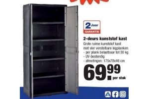 slachtoffer Richtlijnen Fonetiek 2-deurs kunststof kast nu voor €69,99 per stuk - Beste.nl