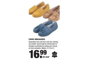 leren mocassins