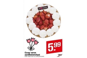 coop verse aardbeienvlaai