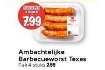 ambachtelijke barbecueworst texas