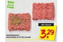 rundergehakt bolognese of extra mager