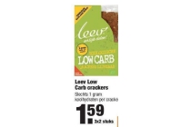 leev low carb crackers