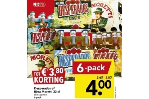 desperados of birra moretti 33 cl