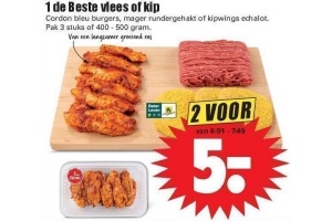 1 de beste vlees of kip