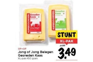 jong of jong belegen gesneden kaas