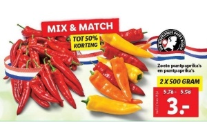 zoete puntpaprika s en puntpaprika s