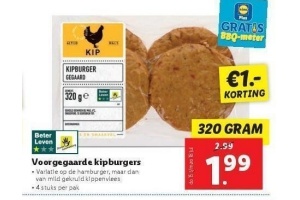 lidl voorgegaarde kipburgers