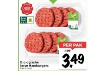 biologische ierse hamburgers