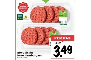 biologische ierse hamburgers