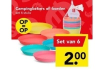 campingbekers of borden