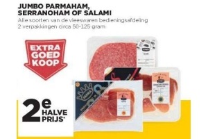 jumbo parmaham serranoham of salami