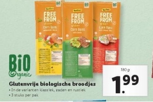 glutenvrije biologische broodjes