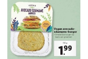 vegan avocado edamameburger