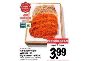 ambachtelijke wiener of zigeuner schnitzel