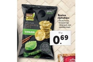 bruine rijstchips