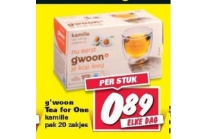 g woon tea for one kamille